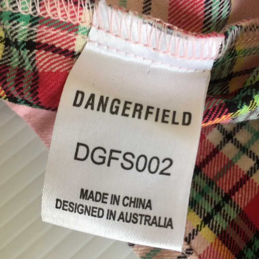 DANGERFIELD 18 plus size womens pleated plaid mini skirt pink green tartan curvy - Picture 4 of 16